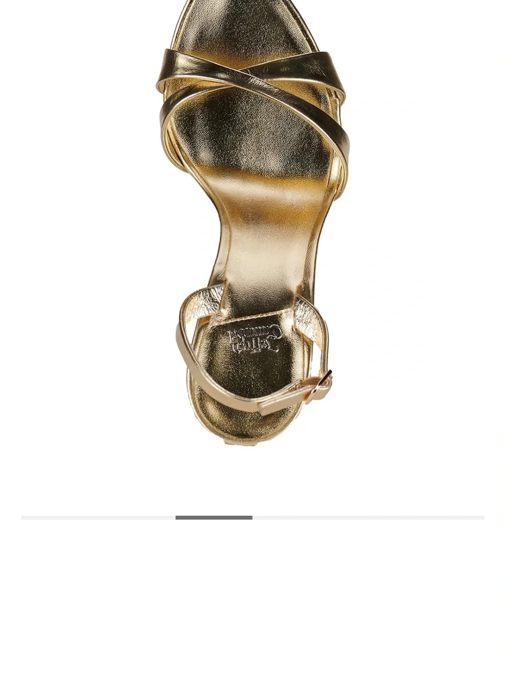 Metallic Gold Strappy High Heel Sandal